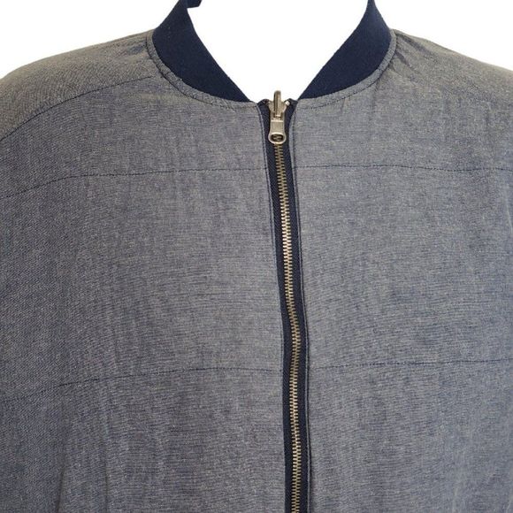 Sovereign Code Satin Nylon Full Zip Bomber Windbreaker Jacket Mens Large - Picture 9 of 16